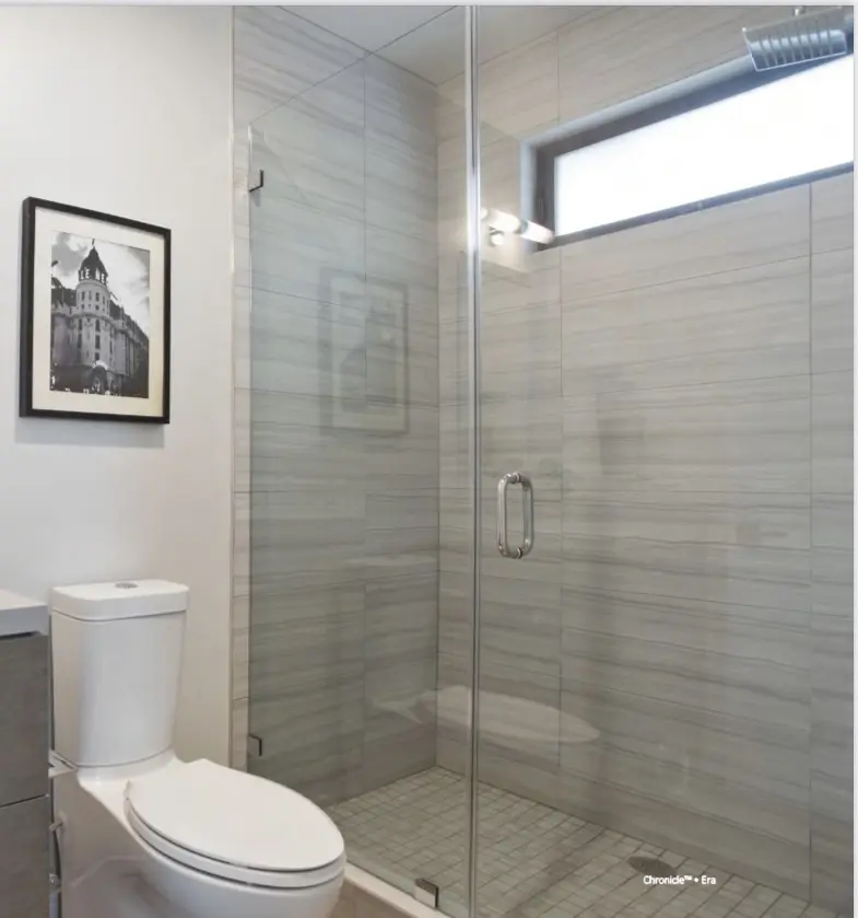 A bathroom with a toilet and shower in it